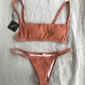Zaful Ribbed Bikini NWT